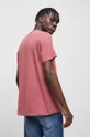 T-shirt bawełniany męski gładki z domieszką elastanu kolor fioletowy 95 % Bawełna, 5 % Elastan