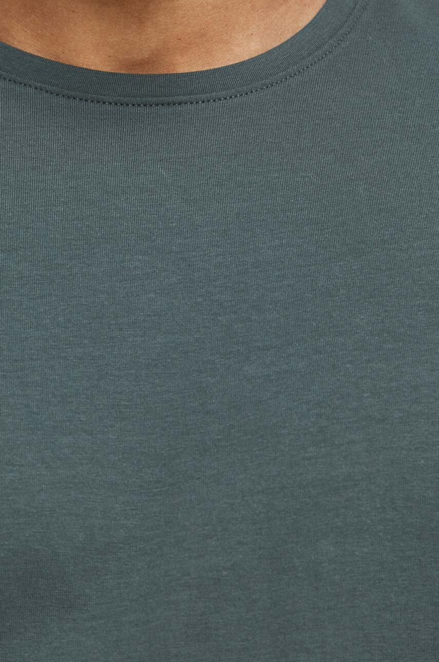 T-shirt męski gładki kolor zielony Męski