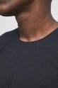 T-shirt męski gładki kolor czarny Męski