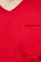 T-shirt bawełniany męski gładki kolor czerwony Męski
