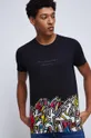 T-shirt bawełniany męski z kolekcji WOŚP x Medicine kolor czarny 100 % Bawełna