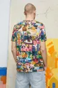 multicolor T-shirt bawełniany męski Eviva L'arte kolor multicolor