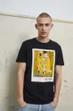 T-shirt bawełniany męski Eviva L'arte kolor czarny czarny