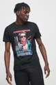 czarny T-shirt bawełniany męski The Terminator kolor czarny