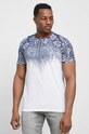 T-shirt bawełniany męski z nadrukiem kolor biały biały RS23.TSM601