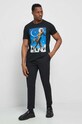 Odzież T-shirt bawełniany męski by Angelika Bilińska, Grafika Polska, kolor czarny RS23.TSM651 czarny