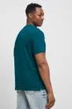 turkusowy T-shirt bawełniany męski z domieszką elastanu by Andrzej Kukla, Grafika Polska, kolor zielony