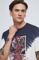 T-shirt bawełniany męski z nadrukiem kolor czarny czarny RS23.TSM706