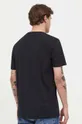 T-shirt bawełniany męski z nadrukiem z domieszką elastanu kolor czarny 95 % Bawełna, 5 % Elastan