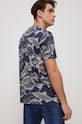 Odzież T-shirt bawełniany męski wzorzysty kolor granatowy RS23.TSM800 granatowy