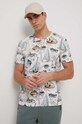 T-shirt bawełniany męski wzorzysty kolor multicolor multicolor RS23.TSM801