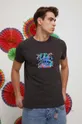 szary T-shirt bawełniany męski by Olamaloú kolor szary