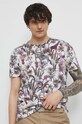 T-shirt bawełniany męski wzorzysty kolor biały biały RS23.TSM910