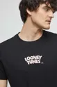 czarny T-shirt bawełniany męski Looney Tunes kolor czarny