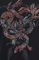 T-shirt bawełniany męski z nadrukiem z domieszką elastanu kolor czarny RS23.TSMA21 czarny