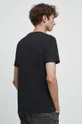 Bavlnené tričko pánsky čierna farba  95 % Bavlna, 5 % Elastan