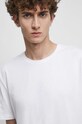 T-shirt bawełniany męski z nadrukiem z domieszką elastanu kolor biały biały RS23.TSMA24
