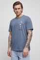 T-shirt bawełniany męski Tattoo Art by Natalia Osipa - Czornaja Ink, kolor niebieski RS23.TSMA51 niebieski RS23