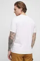 T-shirt bawełniany męski gładki kolor biały 100 % Bawełna