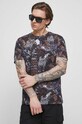 T-shirt bawełniany męski wzorzysty kolor multicolor bawełna multicolor RS23.TSMB12