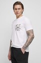 T-shirt bawełniany męski z domieszką elastanu kolor biały RS23.TSMB16 biały RS23