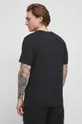 T-shirt bawełniany męski z domieszką elastanu kolor czarny 95 % Bawełna, 5 % Elastan