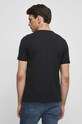 Odzież T-shirt bawełniany męski z nadrukiem z domieszką elastanu kolor czarny RS23.TSMB22 czarny