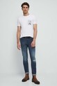 T-shirt bawełniany męski z nadrukiem z domieszką elastanu kolor biały RS23.TSMB24 biały RS23