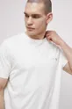 beżowy T-shirt bawełniany męskie gładki kolor beżowy
