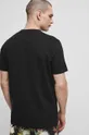 T-shirt bawełniany męskie gładki kolor czarny 100 % Bawełna