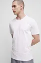 T-shirt bawełniany męski gładki kolor biały biały RS23.TSMC02