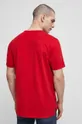 T-shirt bawełniany męski gładki kolor czerwony 100 % Bawełna