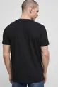 T-shirt bawełniany męski gładki z domieszką elastanu kolor czarny 95 % Bawełna, 5 % Elastan