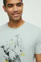 tyrkysová Bavlnené tričko pánsky tyrkysová farba