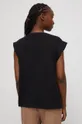 T-shirt bawełniany damskie z nadrukiem kolor czarny 100 % Bawełna
