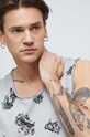 T-shirt bawełniany męski z nadrukiem kolor szary szary RS23.TTM701