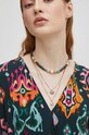 Naszyjnik damski z muszlą i perłą kolor multicolor kamień naturalny multicolor RS24.AKD302