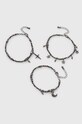 Bransoletki damskie z ozdobnymi zawieszkami (3-pack) kolor czarny 3-pack czarny RS24.AKD608