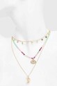 Akcesoria Naszyjnik damski z ozdobnymi koralikami i zawieszkami kolor złoty RS24.AKD903 złoty