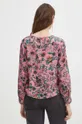 Bluzka damska wzorzysta kolor różowy 100 % Wiskoza