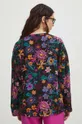 Bluzka damska oversize wzorzysta kolor multicolor 100 % Wiskoza