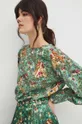 Bluzka damska wzorzysta z kolekcji Eviva L'arte kolor turkusowy turkusowy