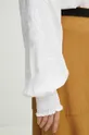 Bluzka damska z ozdobnym haftem kolor biały