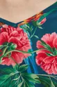 Bluzka damska w kwiaty kolor turkusowy