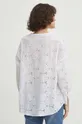 Bluzka bawełniana damska z ozdobnym haftem kolor biały 100 % Bawełna