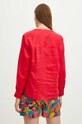Odzież Bluzka lniana damska kolor czerwony RS24.BDD902 czerwony
