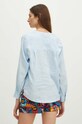 Odzież Bluzka lniana damska kolor niebieski RS24.BDD902 niebieski