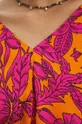 Bluzka damska z wiskozy wzorzysta kolor pomarańczowy Damski
