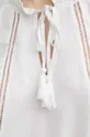 Bluzka damska z asymetrycznym dołem kolor biały