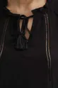 Bluzka damska z asymetrycznym dołem kolor czarny Damski